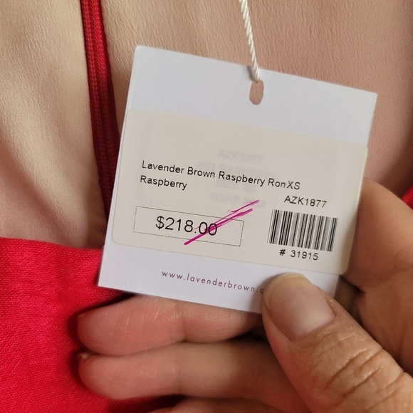 Lavender Brown, Short Romper, Raspberry, Size XS - NWT - Picture 8 of 11